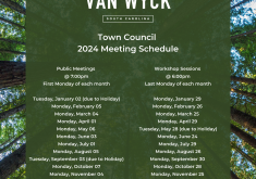 2024 Town Council Meeting Schedule